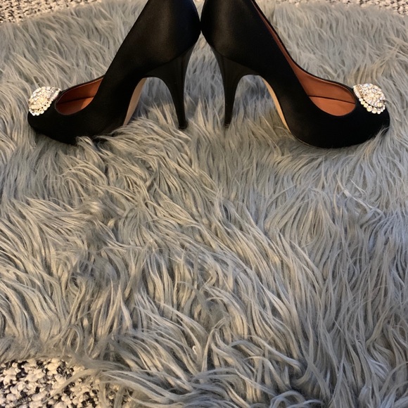 Giuseppe Zanotti black satin and crystal heels - Picture 5 of 6